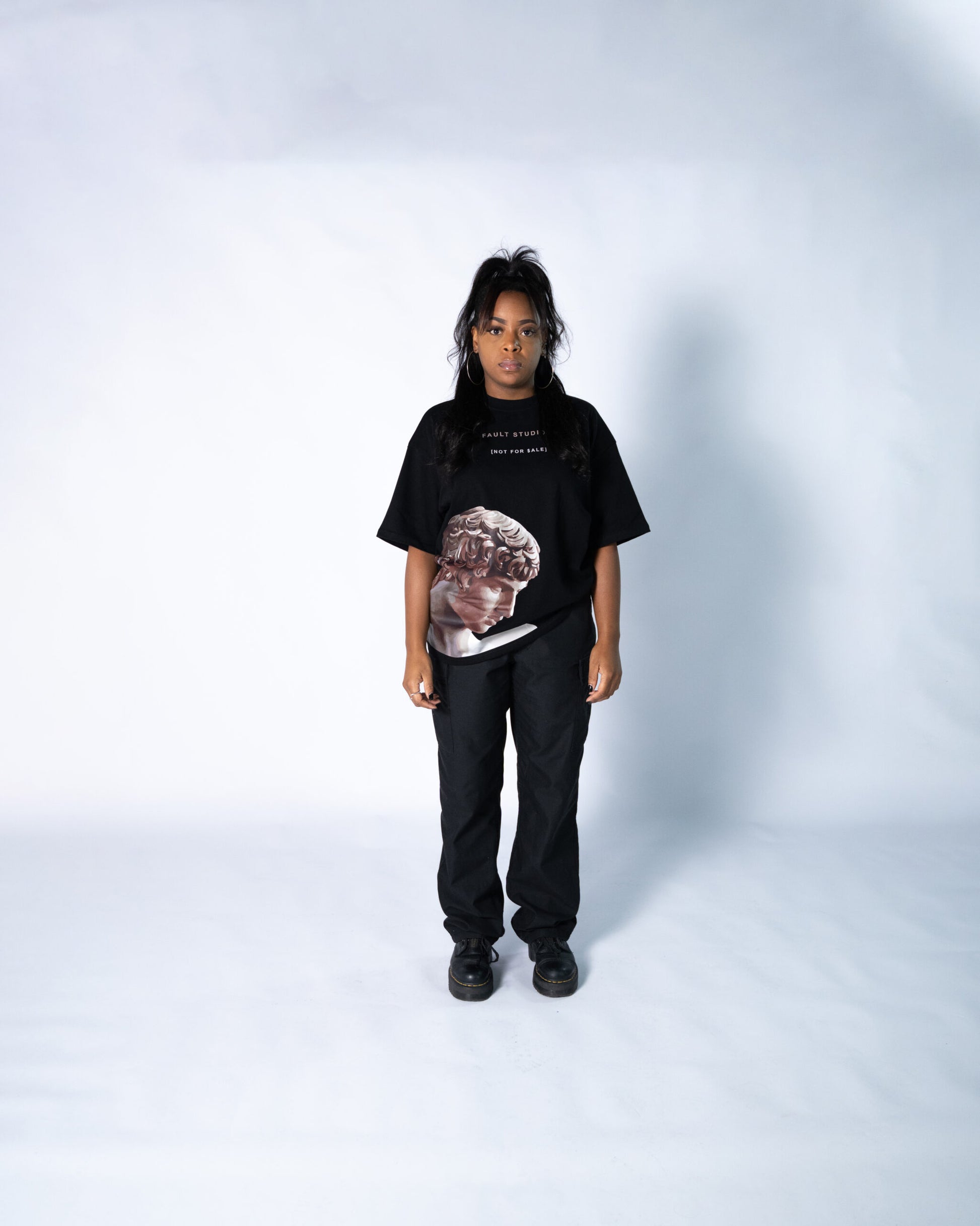 Not For Sale Tee | Black Oversized Tee | Antinous Print